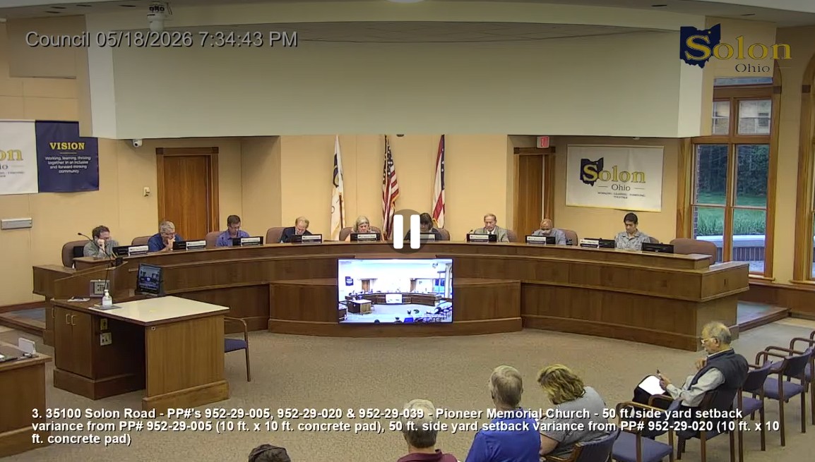 Solon Council Approves Crisis Program, Staff Policy Updates at May Meeting